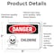 Signmission Chlorine Danger Sign, Vinyl Decal, 5in W x 3.5in L, 2PK OS-2PACK-DS-D-35-L-1065 - alternate 2